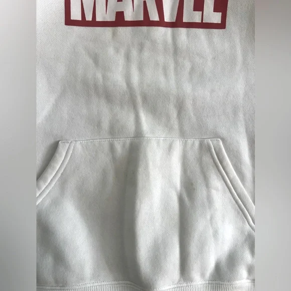 Marvel Graphic Print red&white Logo hoodie drawstring pullover sweater Women’s S - Picture 7 of 10